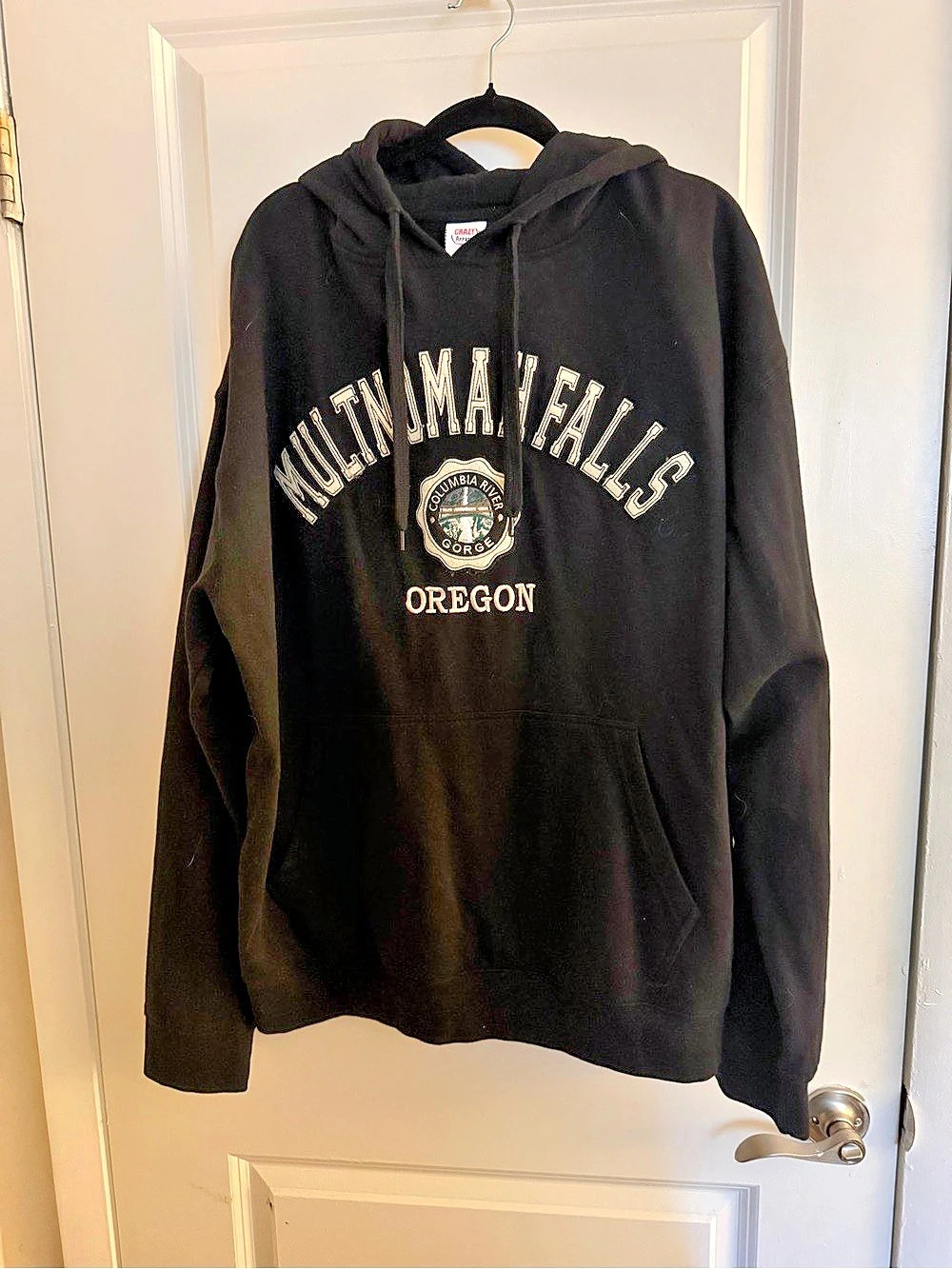 Crazy Apparel Men's Multnomah Falls Graphic Pullover Hoodie Black 3XL Tall
